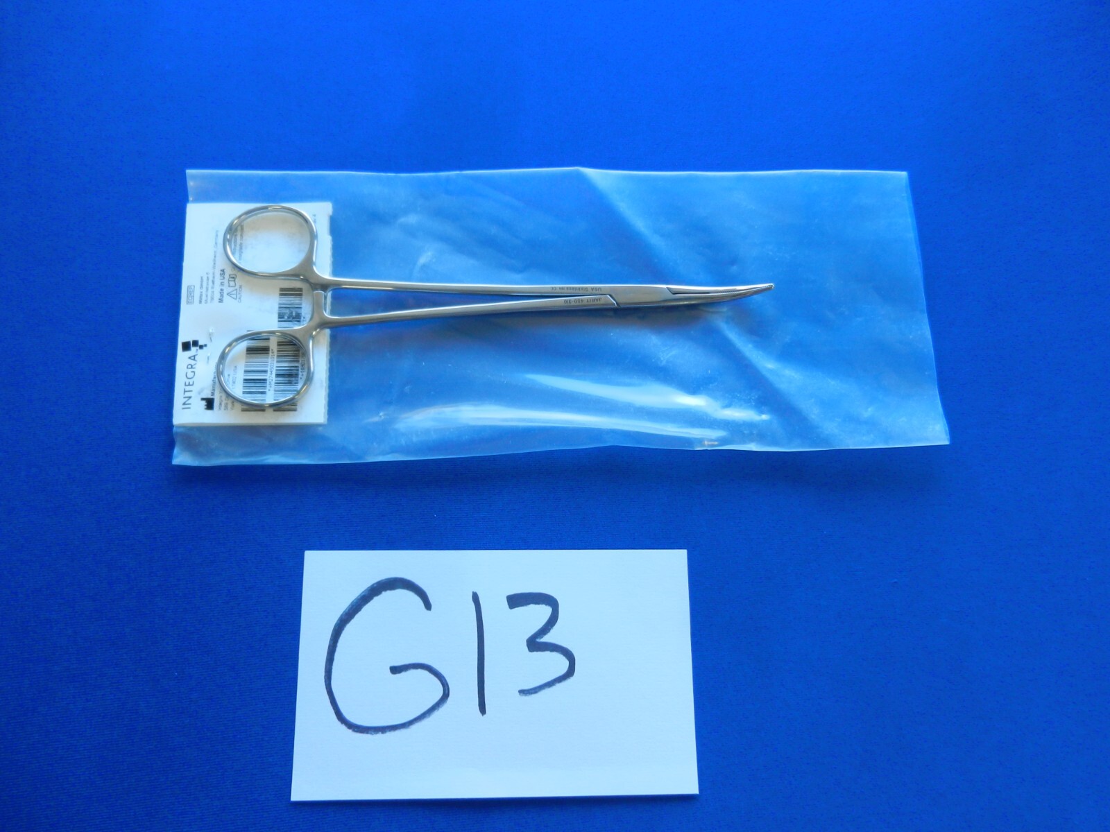 G13 Integra Jarit 450-310 Schnidt Tonsil Curved Forceps 7-1/2″ NEW!