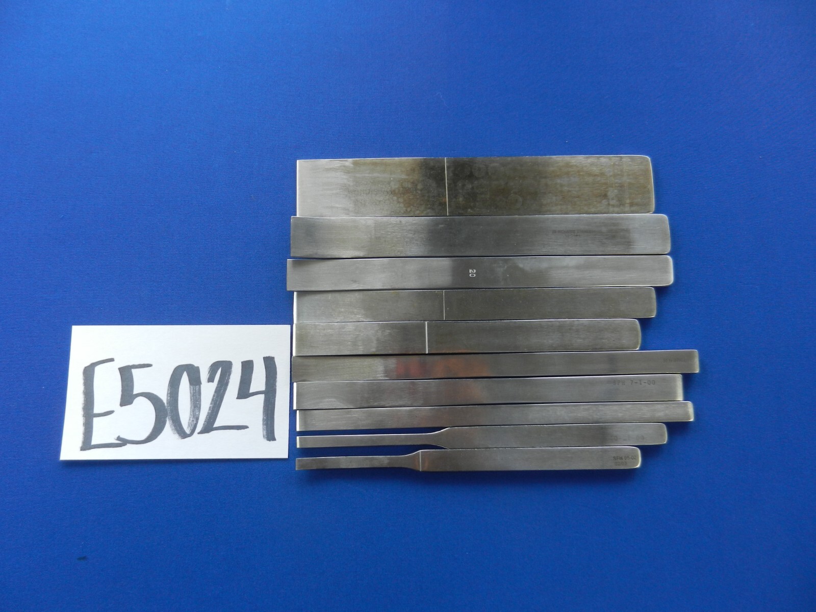 E5024 Richards Codman Jarit Lot of 10 Curved & Straight Osteotomes