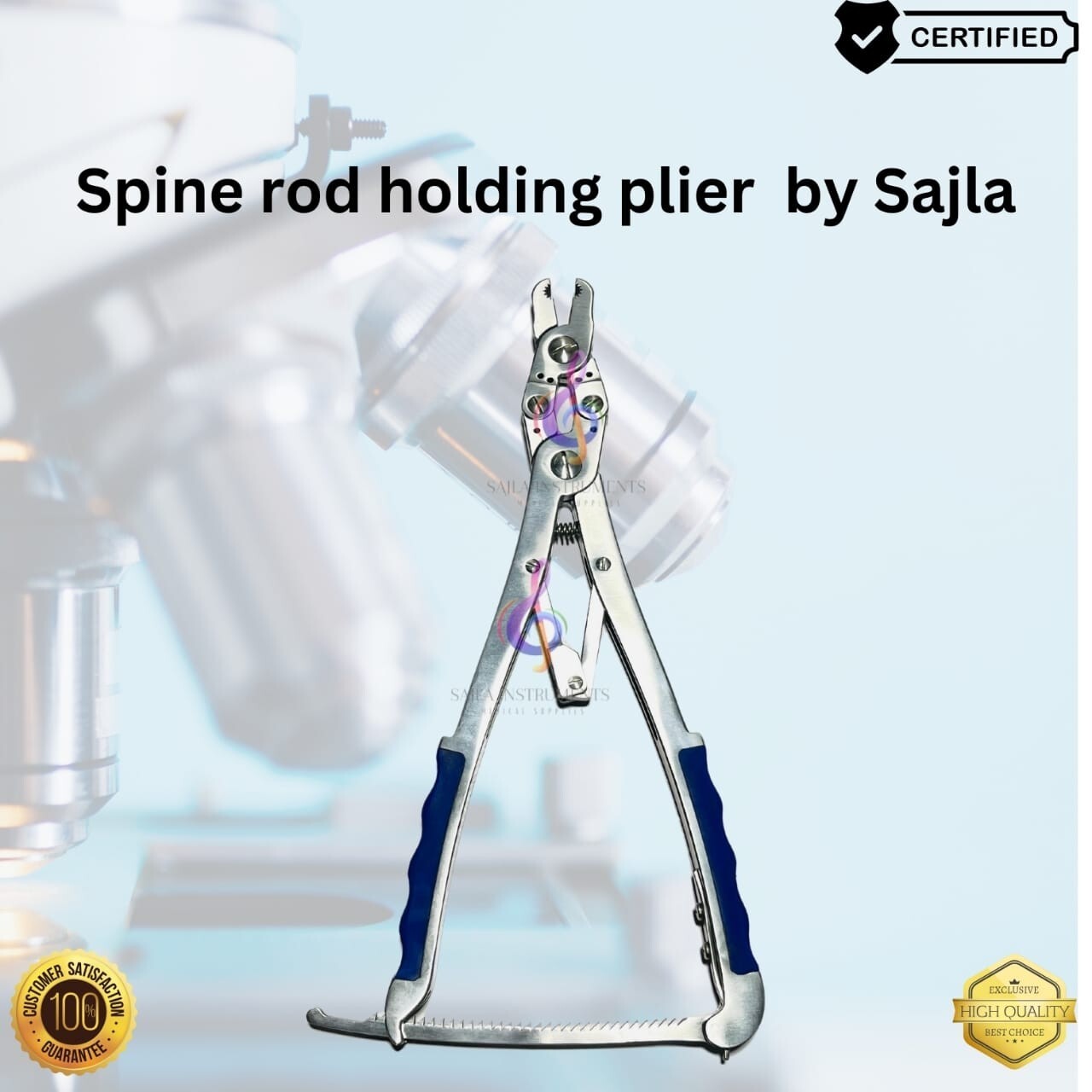 Spine rod holding Plier/forceps/gripper Surgical Instruments by sajla