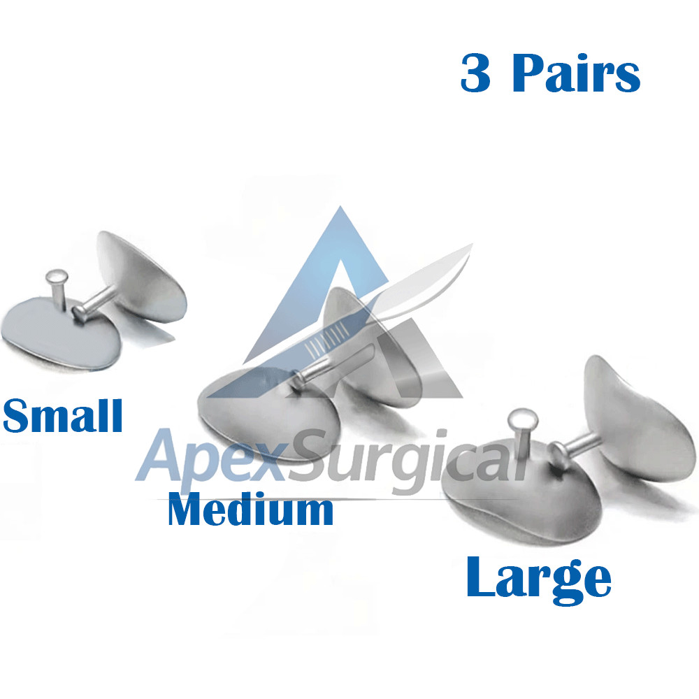 3 Pairs S M L Eye Shield Ocular Sclera Protection Laser Tattoo Remove Eyelid