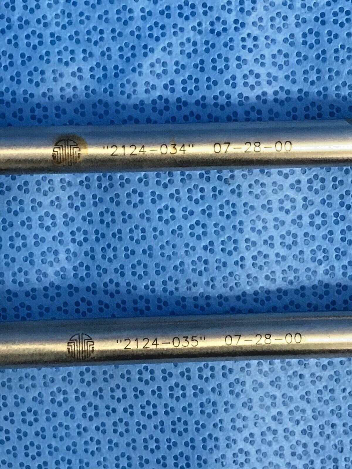 Pair of Straight & Angled 8mm Cone Ring Curettes 12″ Spine Neurology Orthopedic