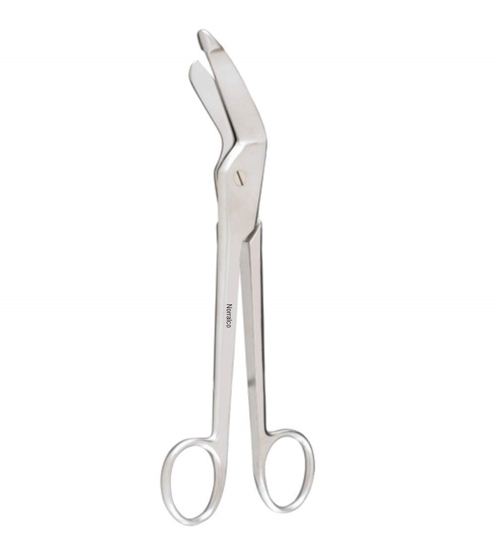 Hercules Cast & Bandage Scissor, 8″, Angled, Serrated Blades, Heavy Duty
