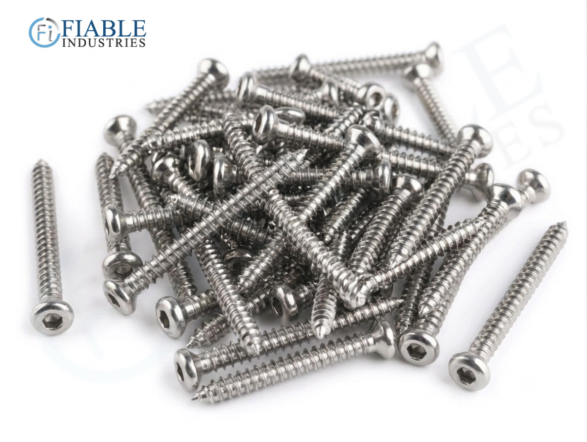 80 Pcs 4.5mm Cortïcal Screws Hex Socket Stainless Steel 316L Self Tapping