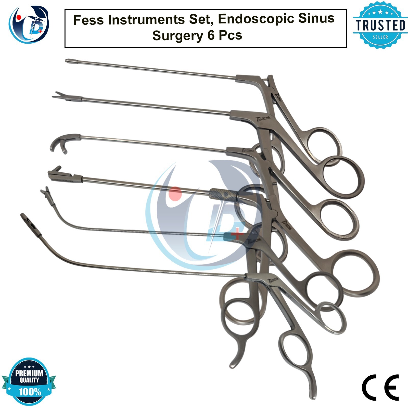 Fess Instruments Set, Endoscopic Sinus Surgery 6 Pcs ENT Instrument Set