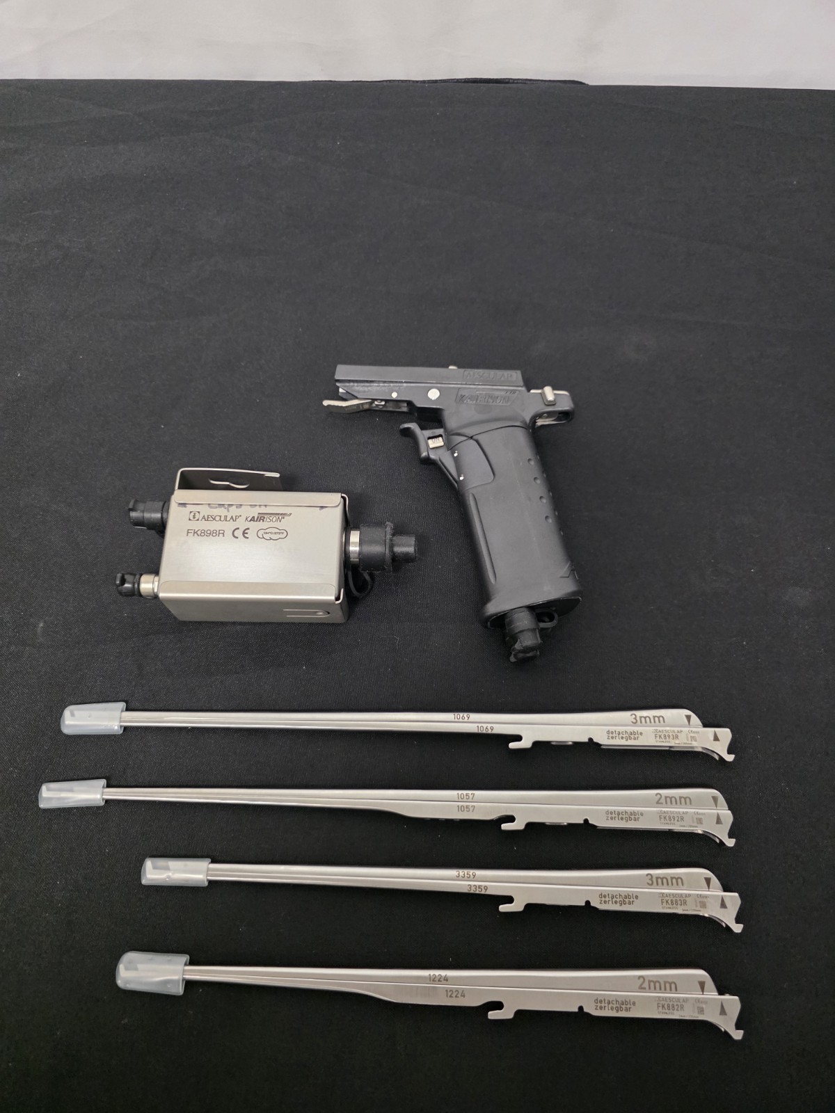 Aesculap Kerrison KAIRISON Pneumatic Bone Punch Set w/ Tray