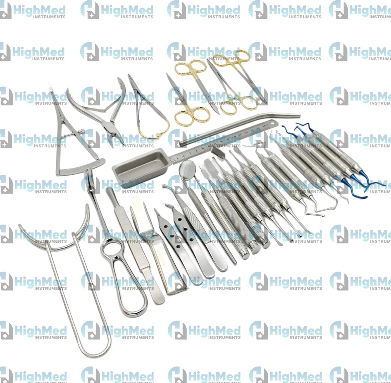 33 Pcs Periodontal Instruments Kit Dental Implants Surgical Orthodontics