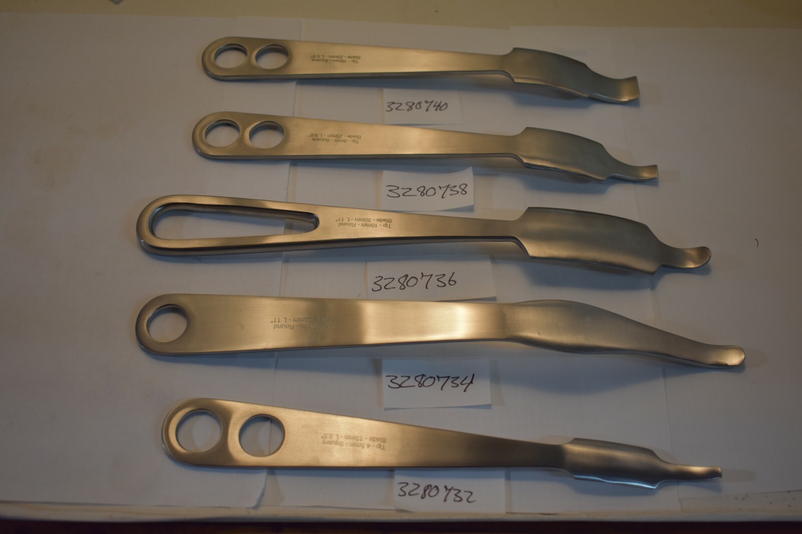 WM 3280732+34+36+38+740 Hohmann Retractor W 15+25+30+25+25mm B 4.5+12+10+8+16mm