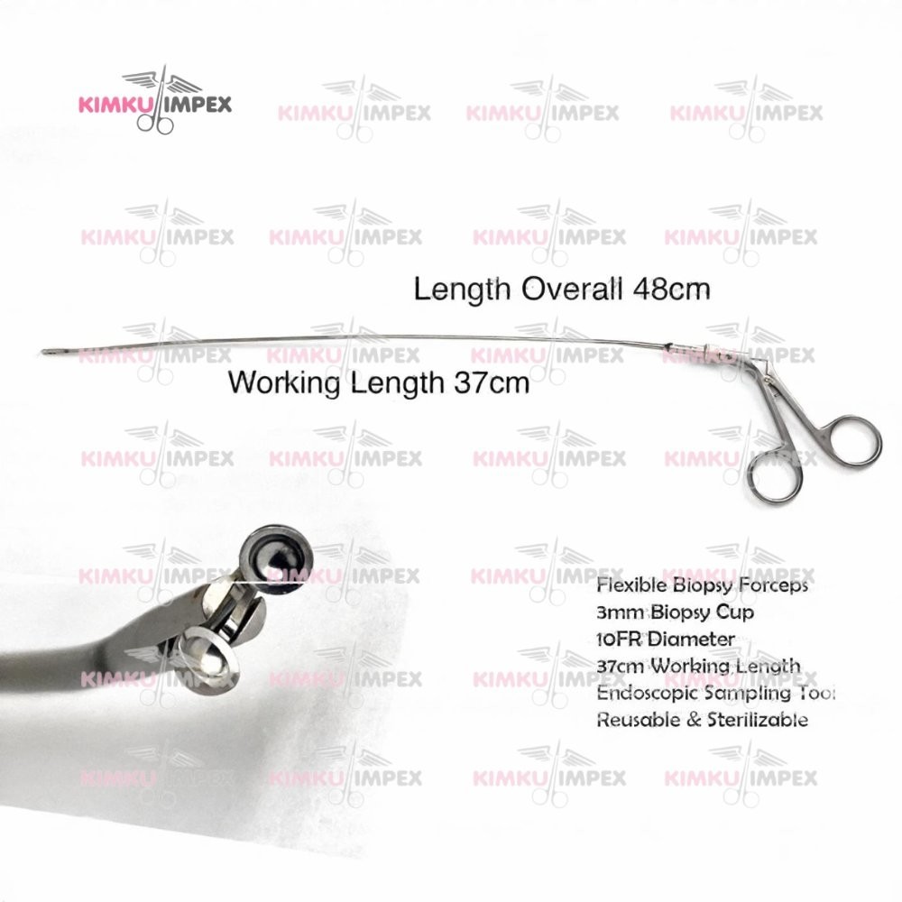Flexible Biopsy Forceps | 3mm Cup, 10FR, 37cm Working Length Endoscopic Tool