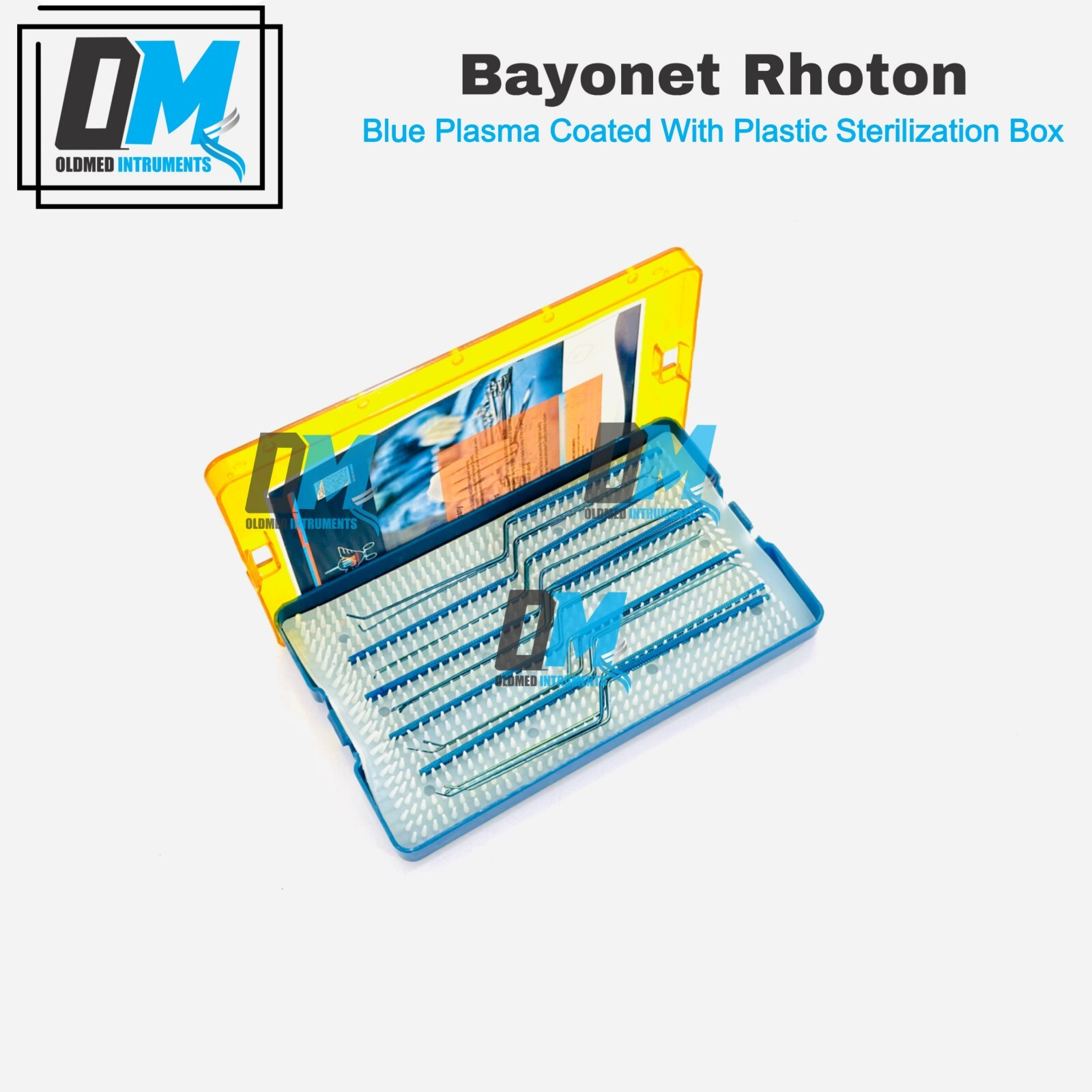 Rhoton Bayonet Micro Dissector Expanded 20 Pcs Set Titanium Coated Plastic Box