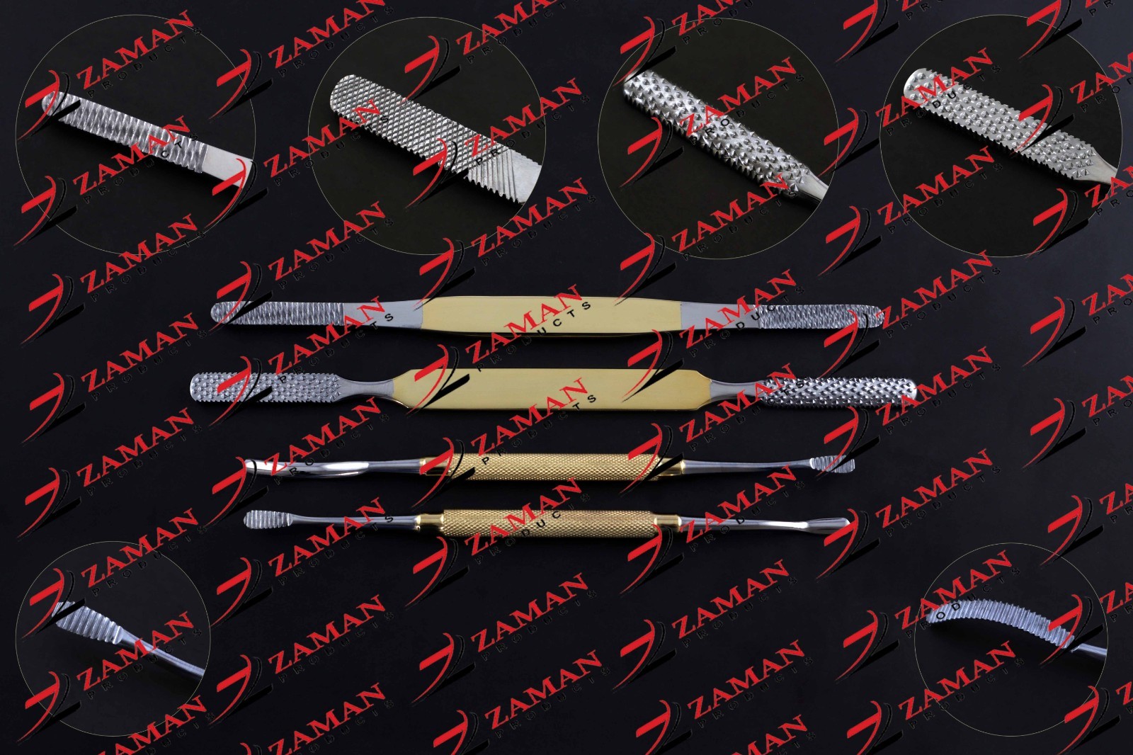 Rhinoplasty Fomon Double Ended Nasal Rasp Medium 4 PCs Set By Zaman Products
