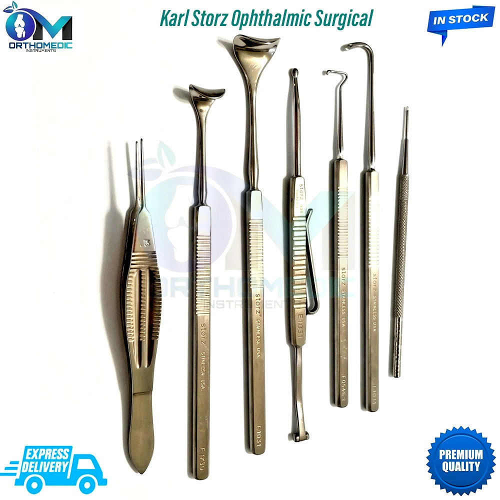 Set Of 7 Karl Storz Ophthalmic Surgical Instruments