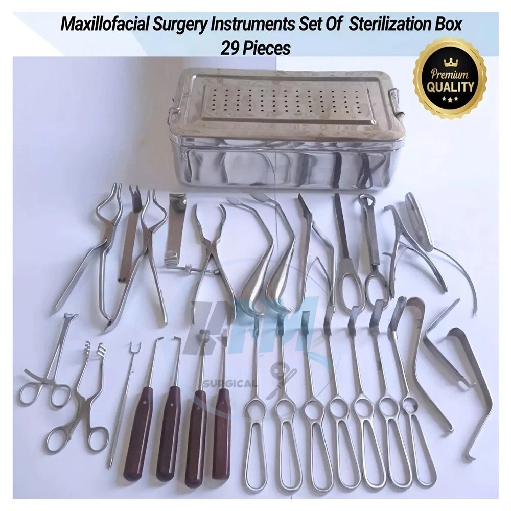 Maxillofacial Surgery Instruments Set Of 29 pcs with Sterilization Box