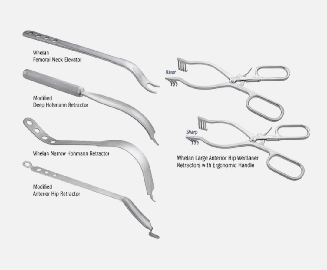 Set of 7 pcs of Orthopedic Basic Anterior Approach Instrument