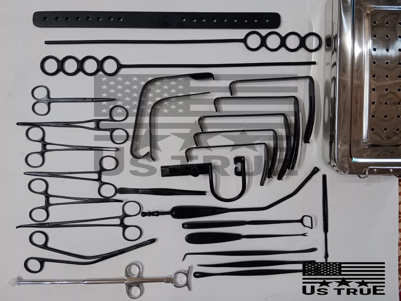 Tonsillectomy 27 pcs and Adenoidectomy set Reusable Instruments Set Black Coated