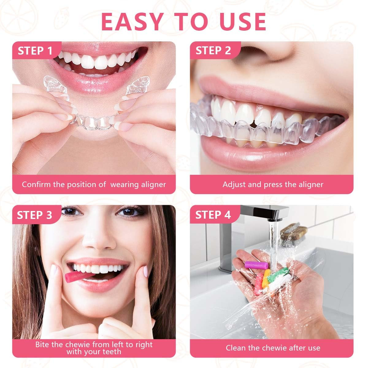 KISEER 48 Pcs Colorful Orthodontic Aligner Chewies for Aligner Chompers Aligner