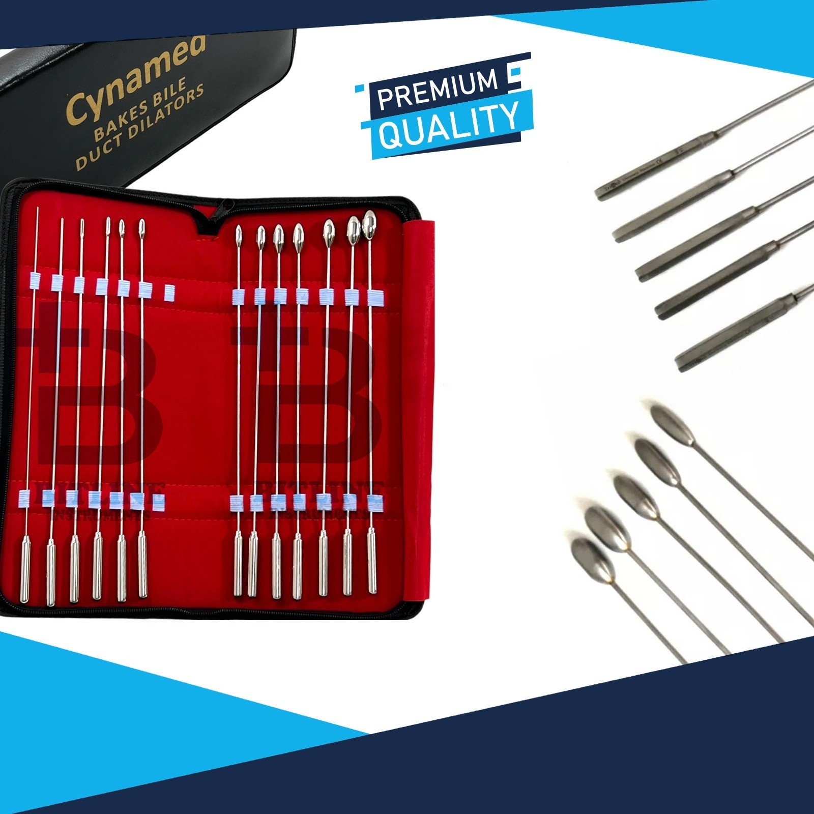 PREMIUM O.R GRADE BAKES ROSEBUD URETHRAL SOUNDS DILATOR SET SURGICAL INSTRUMENTS