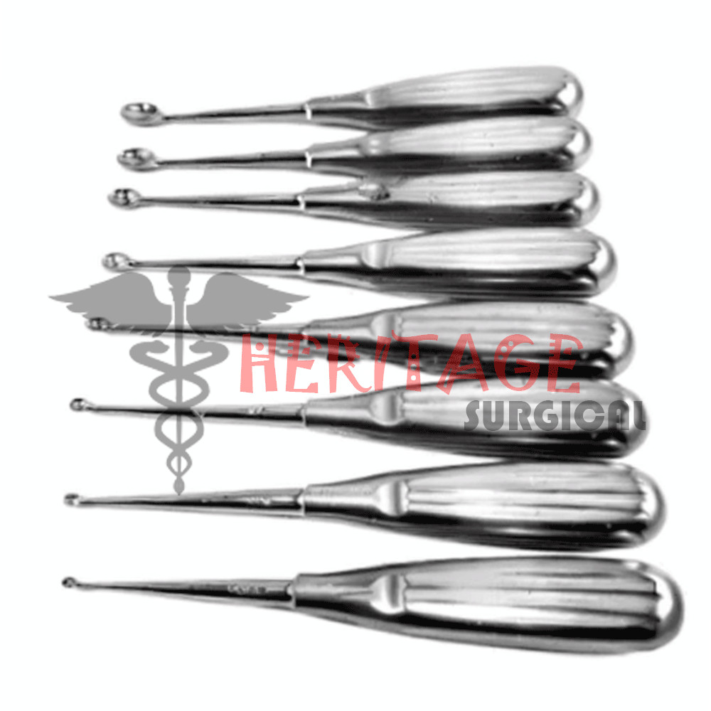 Volkmann Bone Curettes Set of 8 Pcs Orthopedic Surgical Instruments