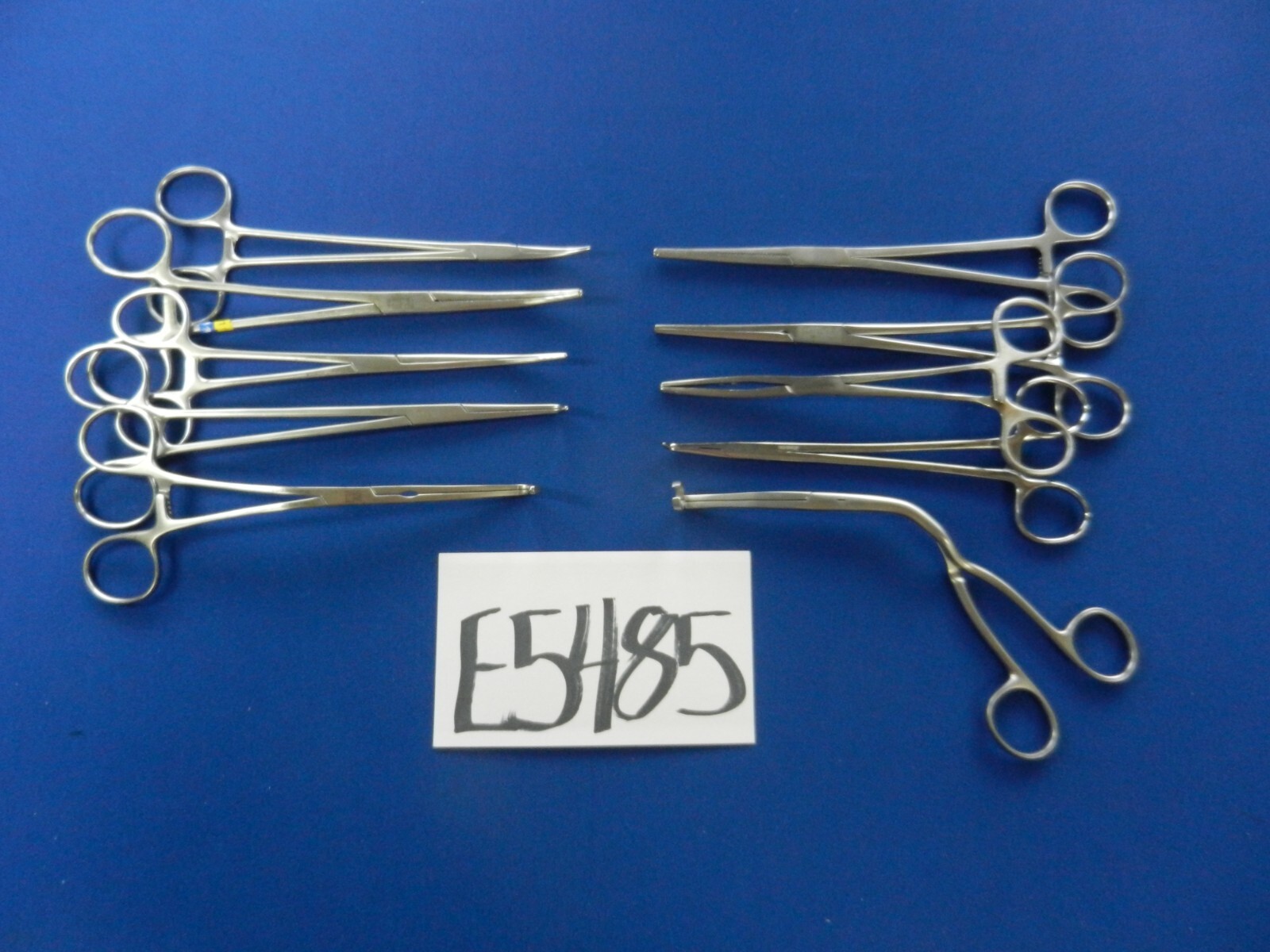 E5485 V. Mueller Aesculap Pilling Lot of 10 Straight & Curved Forceps 17-20.5cm