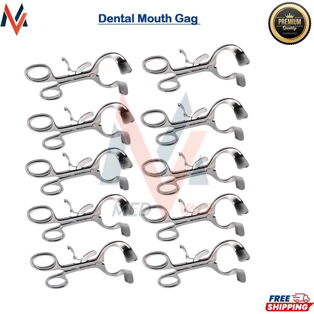Dental Mouth Gag 4.5 Surgical Mouth Opener Molt Stainless Steel Instruments 10×