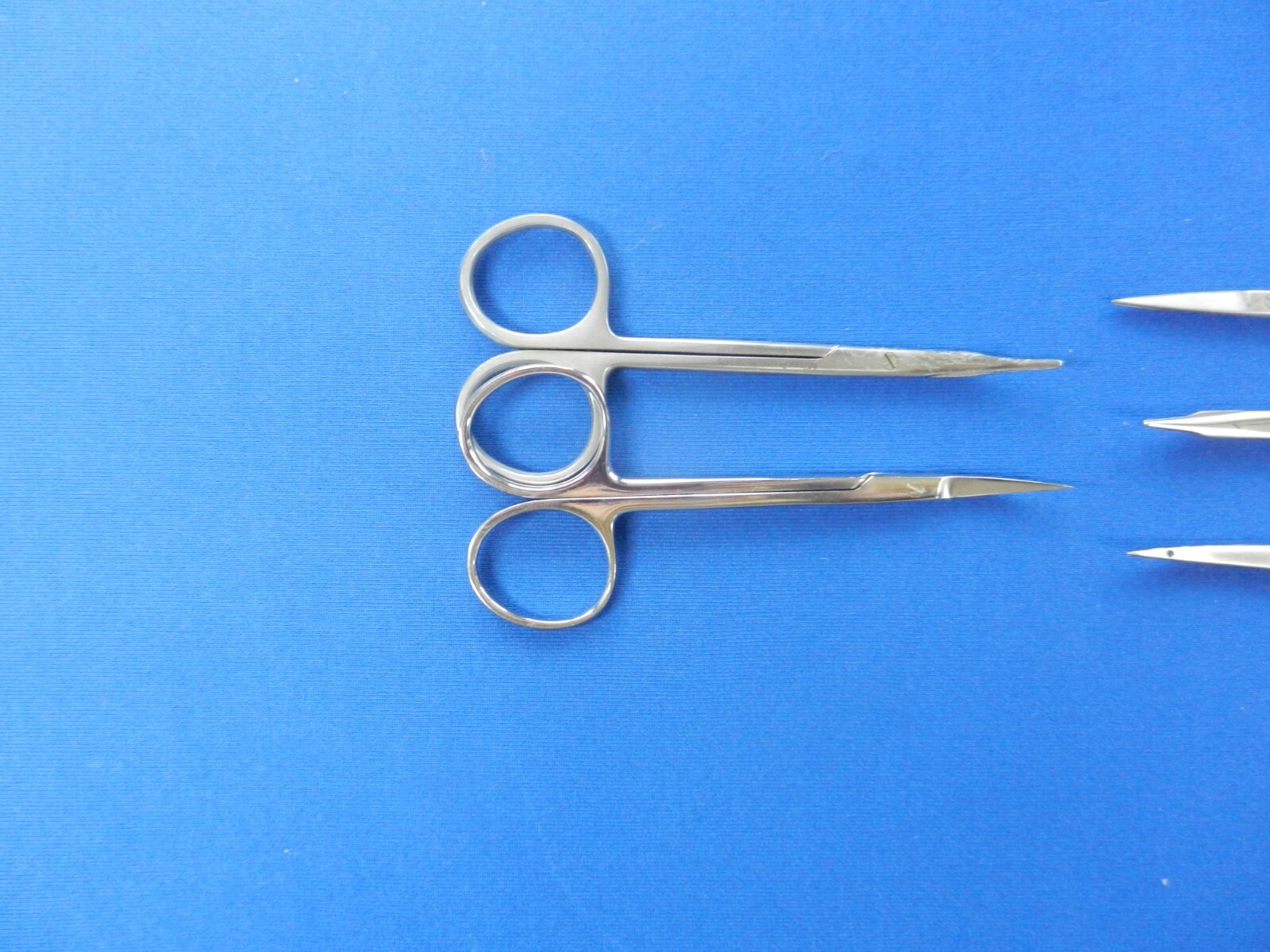 E5474 Ambler Jarit Miltex Lot of 5 Straight & Curved Scissors 11.5cm Long