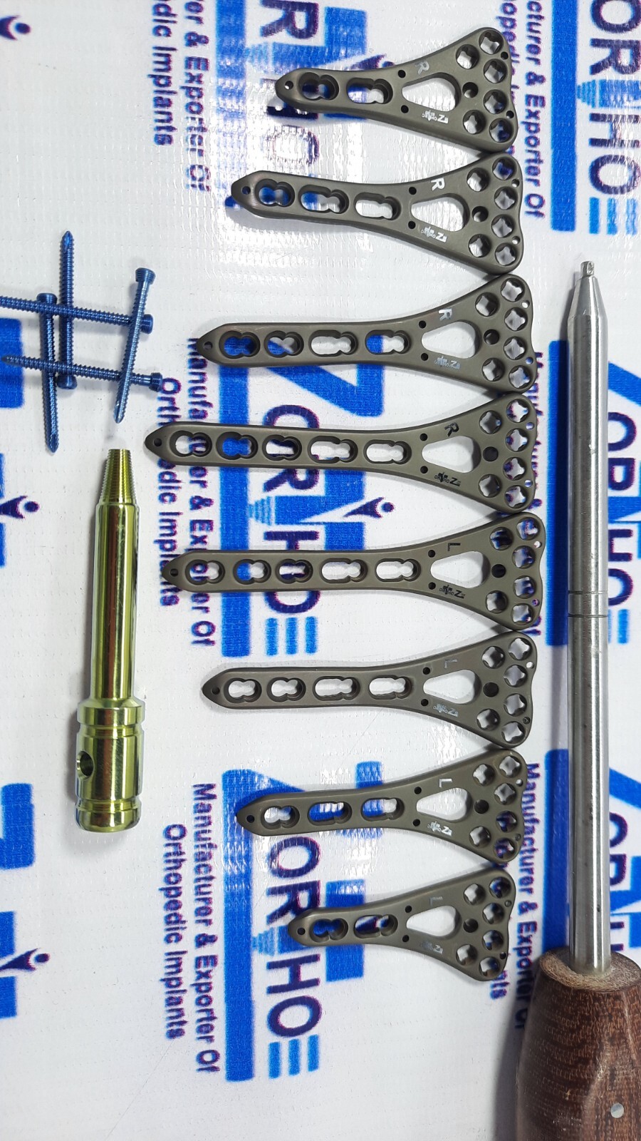 Locking Variable Angle Distal Radius Volar plate 2 to 5 L &R & screw 79 pc Titan