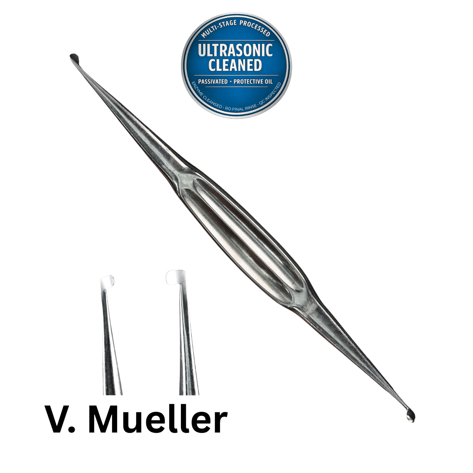 V Mueller CH130-P Overhold Periosteal Elevator, Double Ended, 265 mm