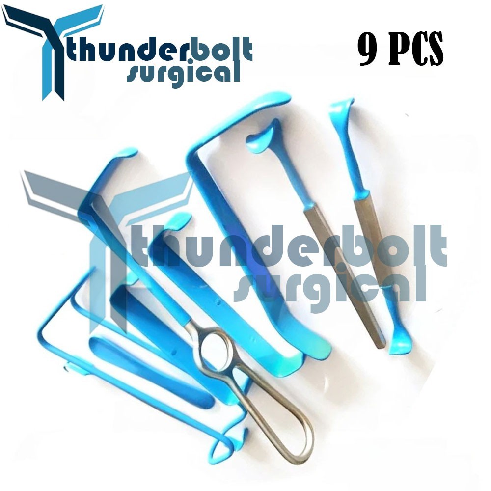 Surgical insulated Retractor set of 9 pcs surgical instruments