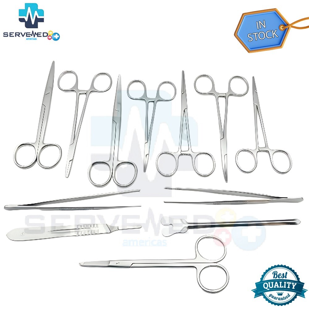 Basic Minor Surgery Kit 13 Pcs Set Veterinary Orthopedic Instruments With Box
