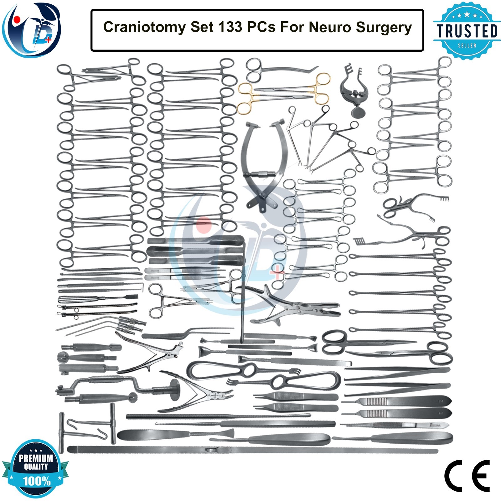 Craniotomy Set 133 PCs For Neuro Surgery Stainless Steel Instruments