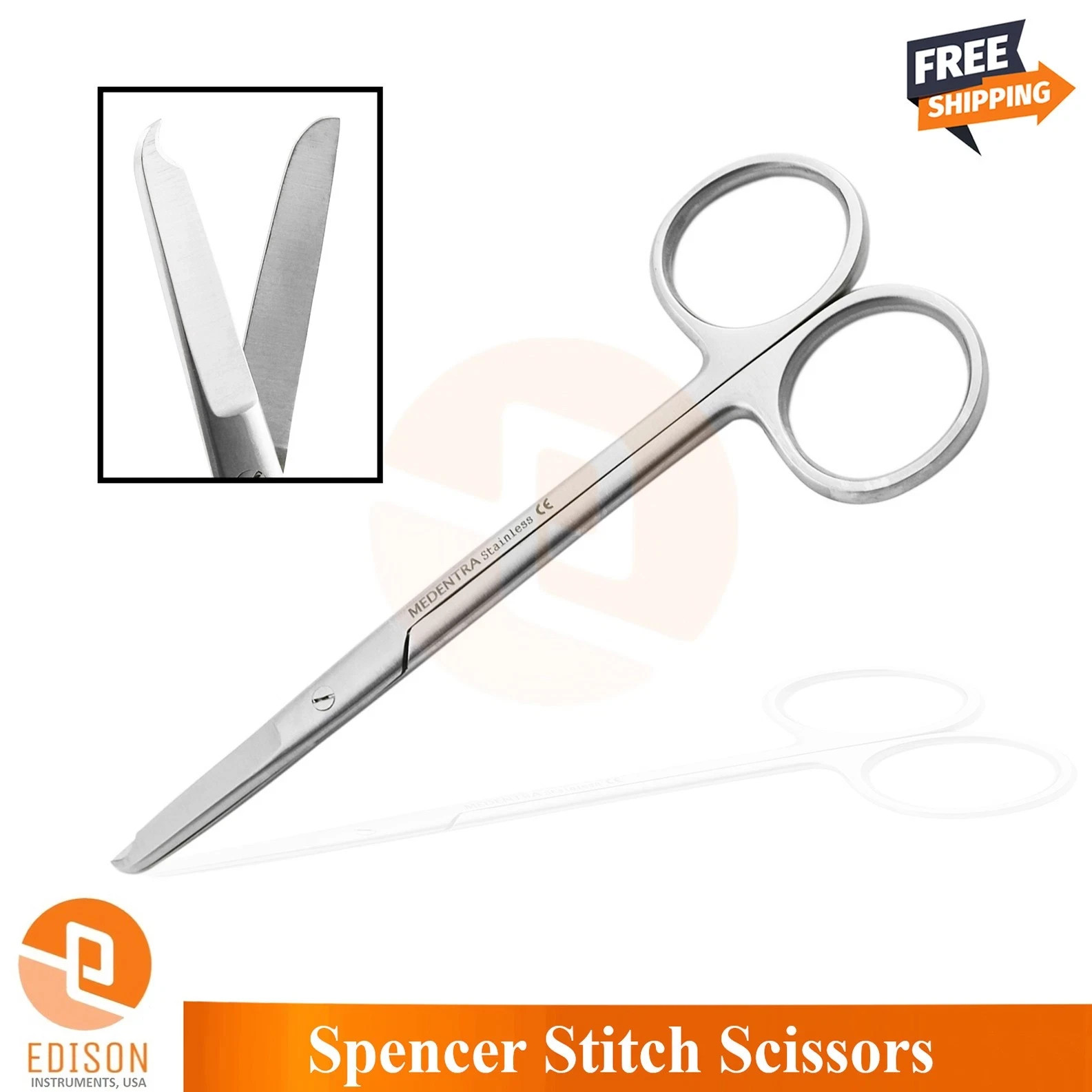 Set OF 4 Surgical Medical First Aid Dressing Tissue Suture Scissors Instruments