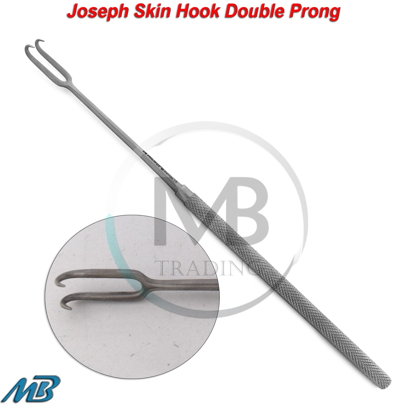 Joseph Skin Hook Double Sharp Prong 17 cm Retractor Plastic Surgical Instruments