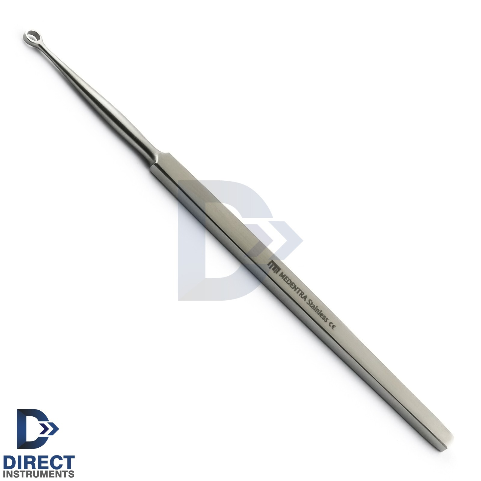 3mm Dermal Curette Round Loop Tip Single End Dermatology Scraper Stainless Steel