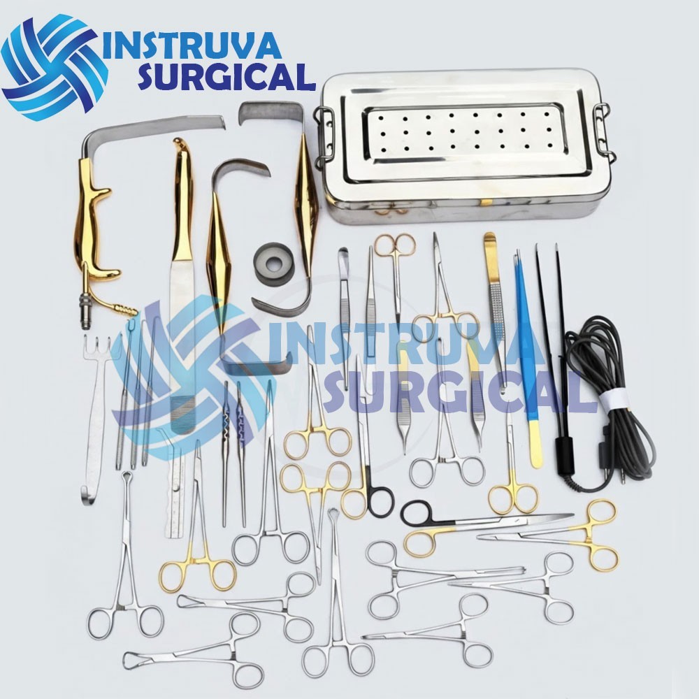 Tebbetts Breast Surgery Instruments Set of 38Pcs Tebbereast Augmentation Surgery