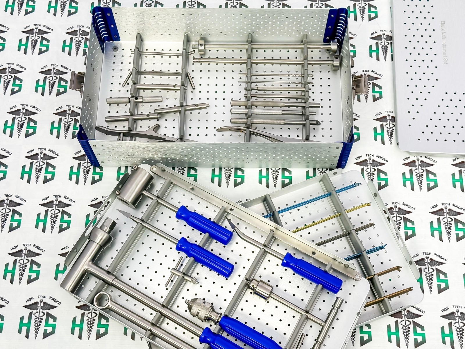 Elastic Nails Instruments Set and Nails (1.5 to 4mm Titanium) Good Quality 51 pc