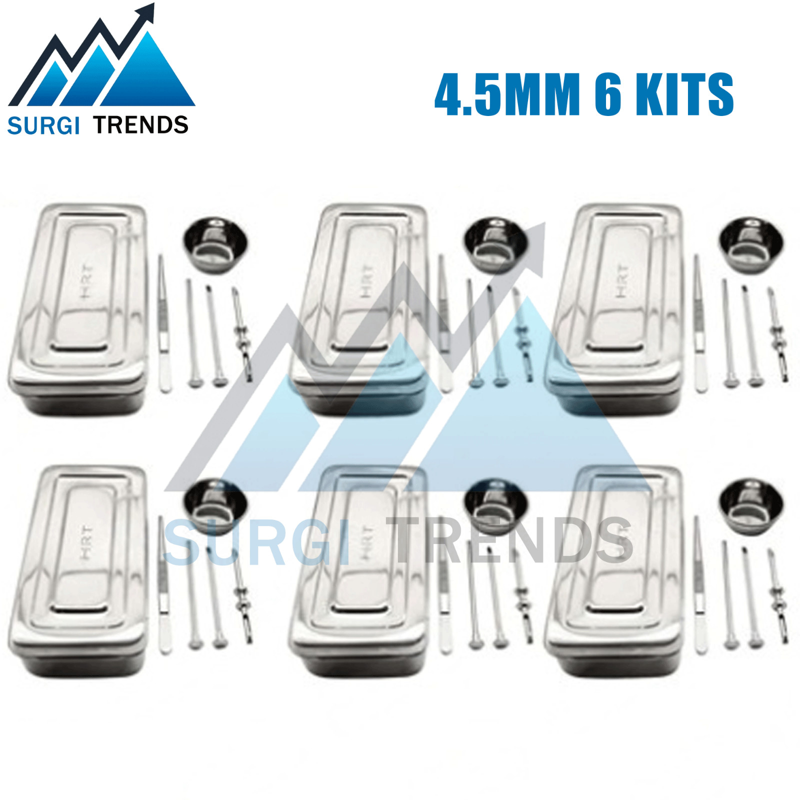 6 Sets HRT Trocar 4.5 mm Hormone Replacement Pellet Insertion Kit