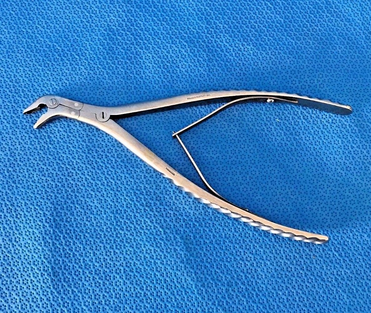 Codman 53-1133, Stille-Luer Bone Rongeur, Angled, Double Action Jaw, 5mm Bite