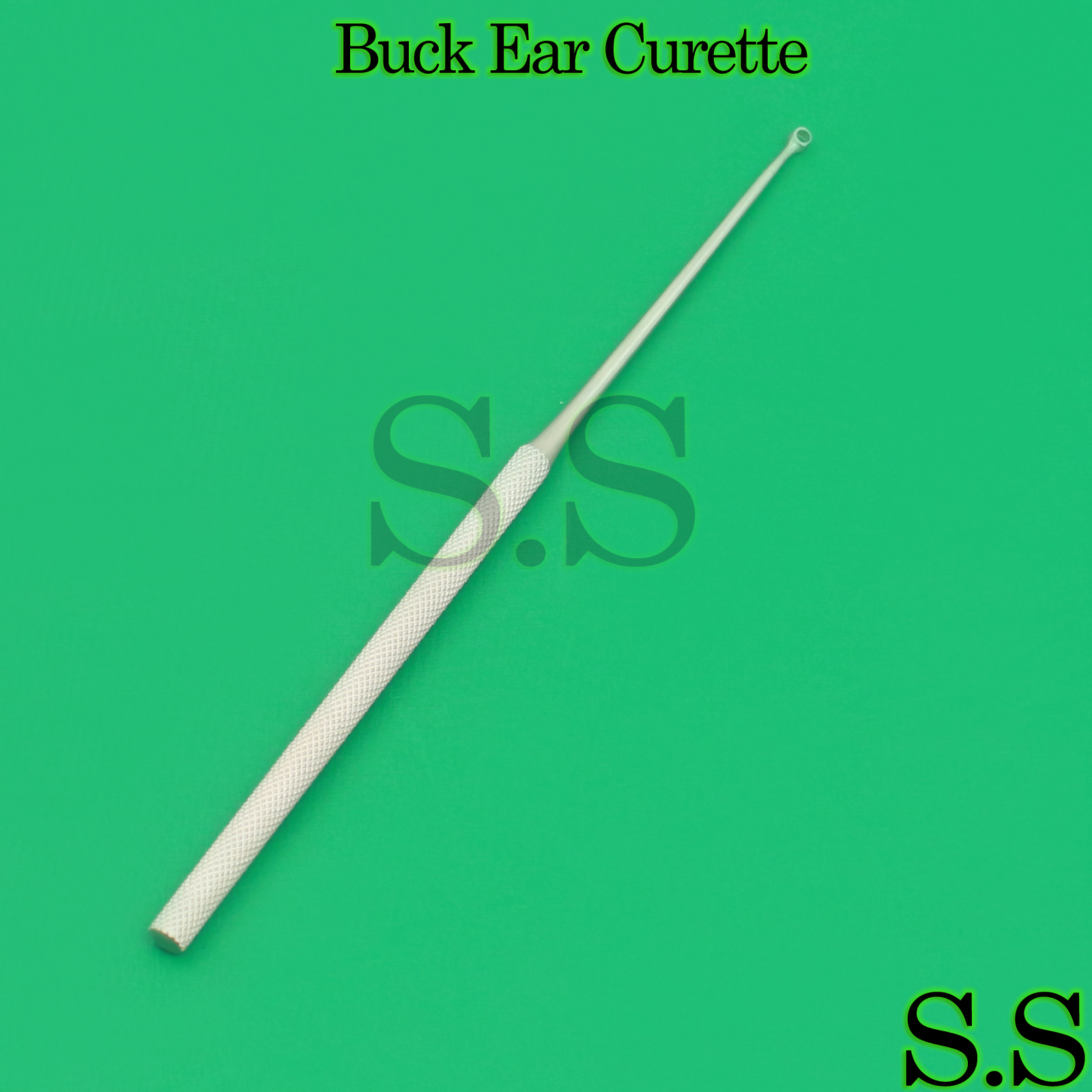 ENT Buck Ear Surgical Curette #1 Blunt Straight 6.5″ Veterinary New Instruments