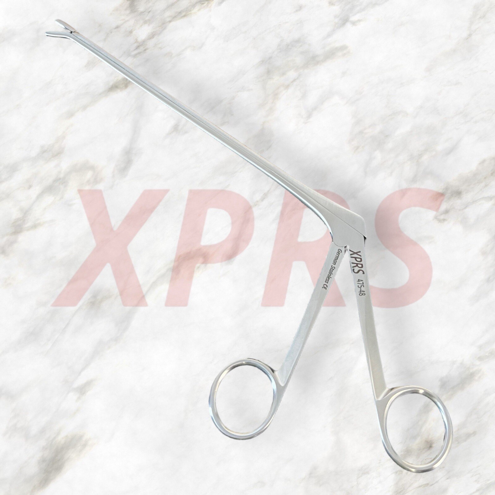 Cushing Pituitary Rongeur, 7″ Shaft, 2x10mm Cup Jaws, Curved-Down, Premium