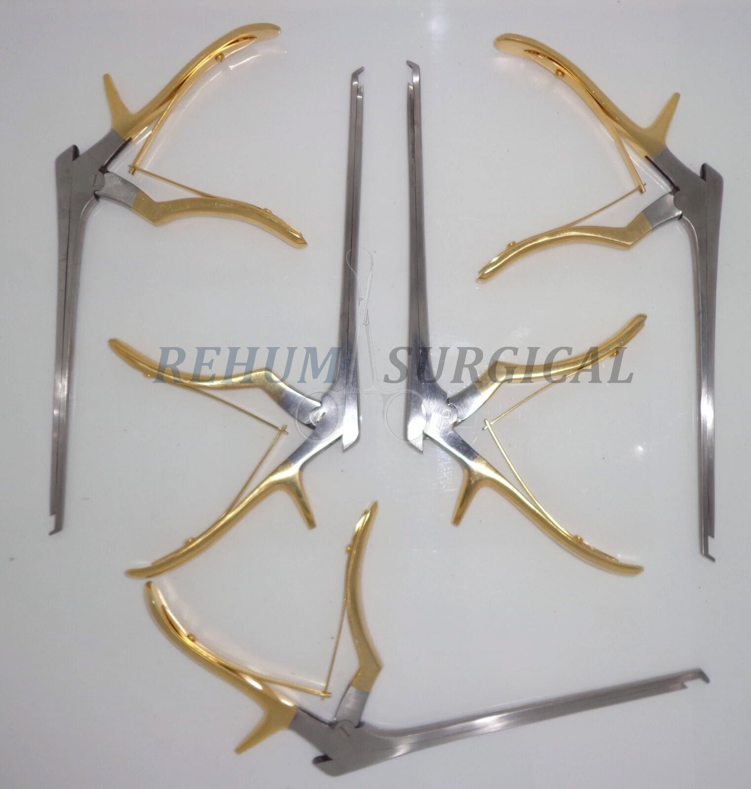 Kerrison Rongeurs 7 inch of 5 Pieces (1 to 5mm) Cervical Orthopedic Complete Kit