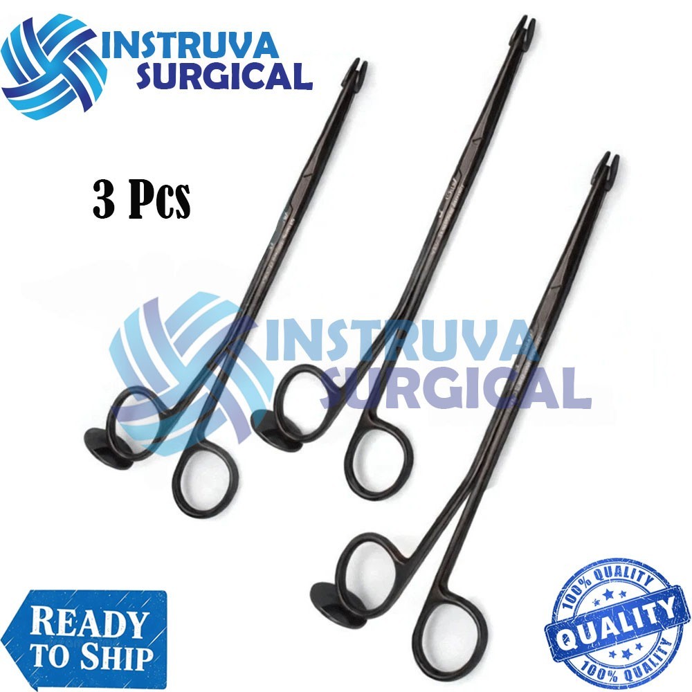 Trepsat Facial Flap Dissector Scissors Set of 3 Pcs Black Gold