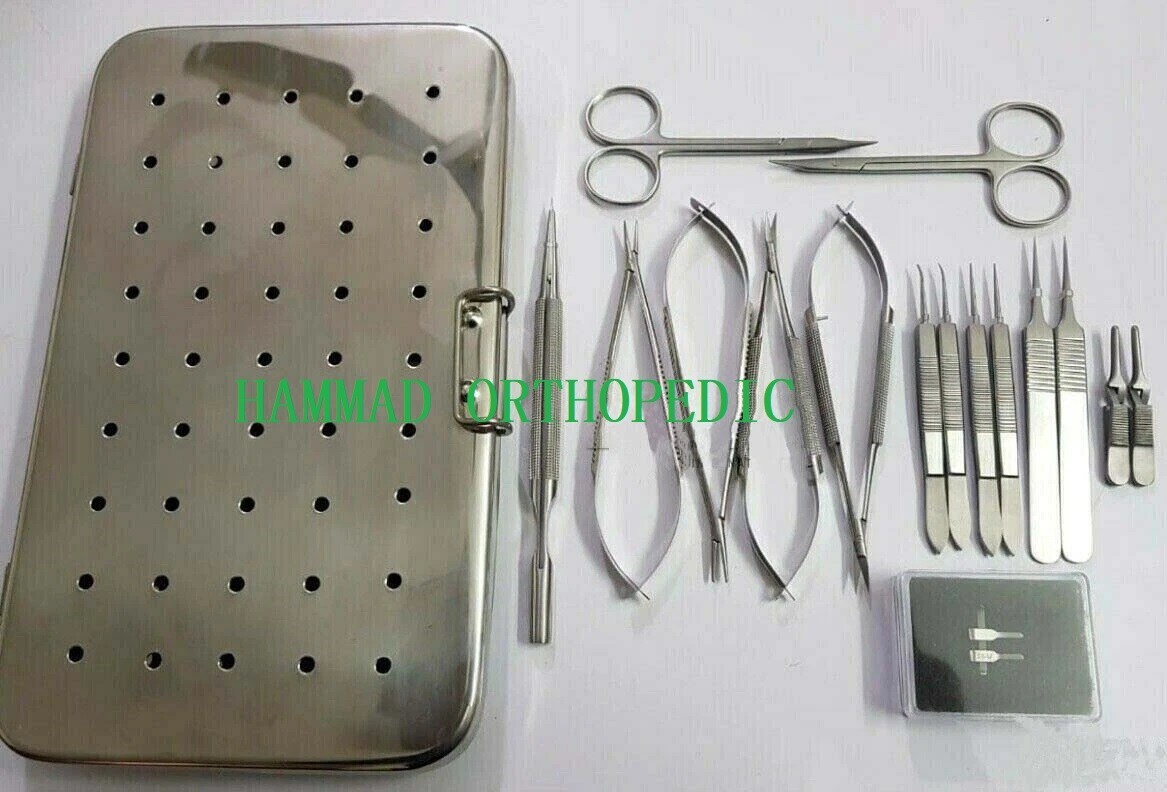 Hand Surgery Basic Micro Surgical Instrument Set Stainless Steel Microsurgery