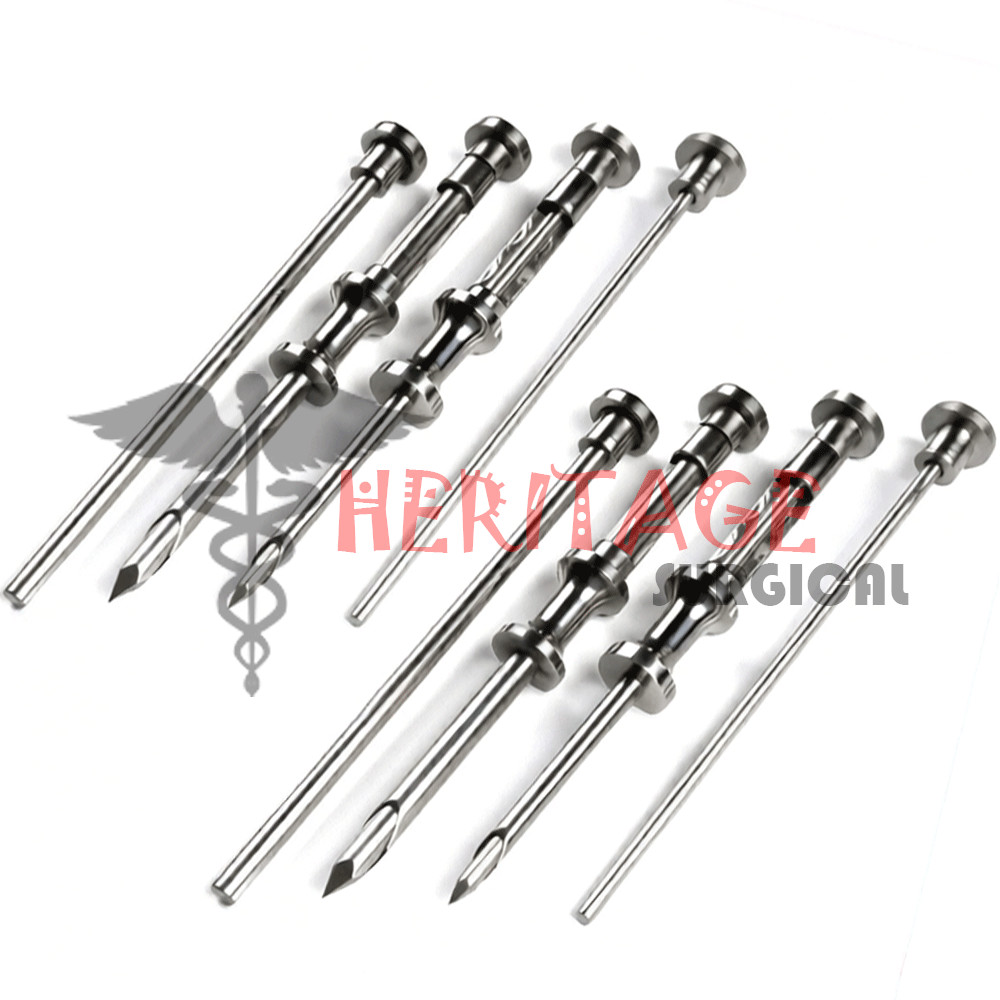 3.5mm & 4.5mm HRT Trocar kit Hormone Replacement Pellet Insertion Trocars 4 Sets
