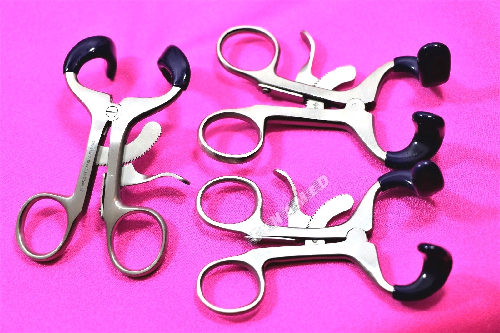 5 Premium German Stainless Molt Mouth Gag Blue 3.5″ Dental Surgical Instruments
