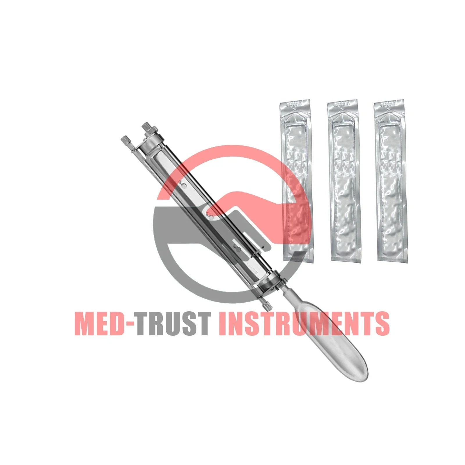 Silver Skin Graft Knife Handle Dermatome with 3 Blades Surgical Instrument Kit