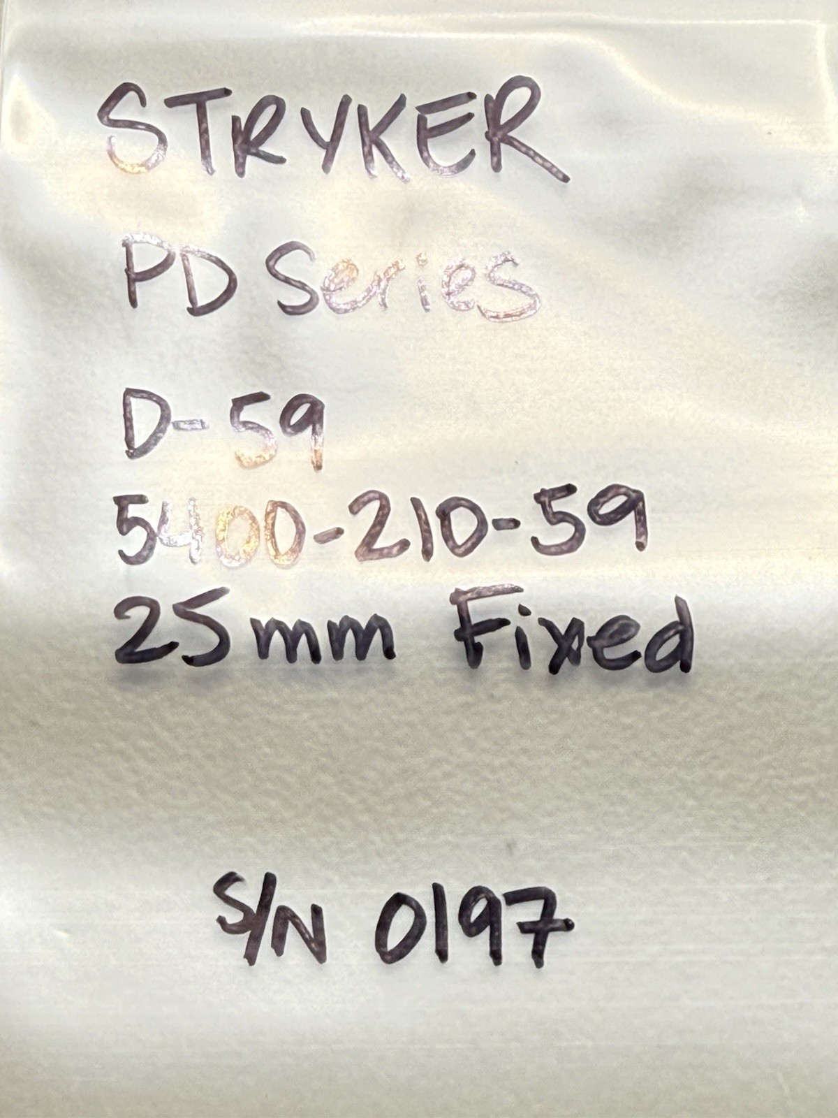 Stryker 5400-210-59 PD Series Fixed Duraguard 25mm Attachment