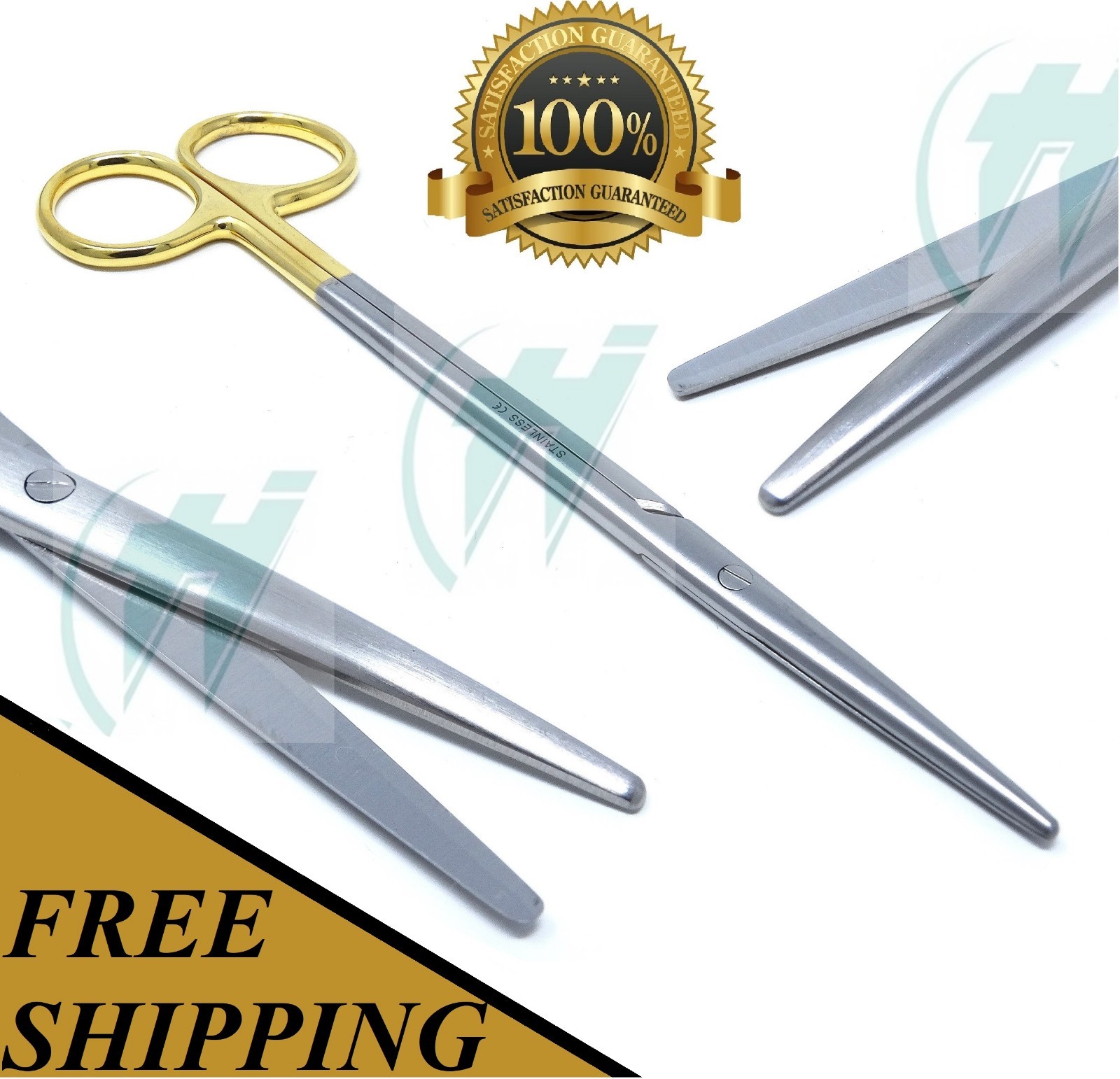 T/C Metzenbaum Scissors Straight 7″ Tungsten Carbide Inserts Surgical Instrument
