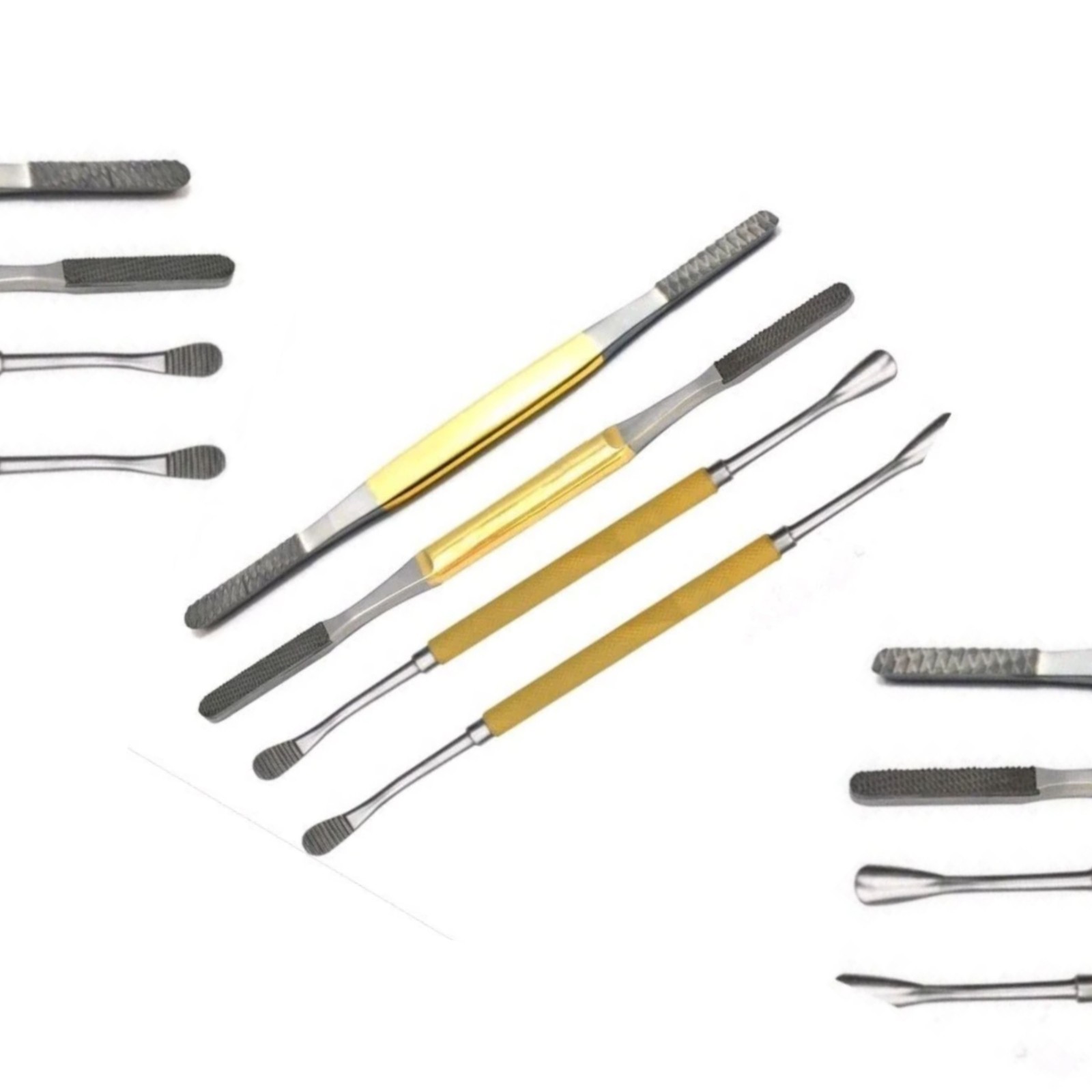 Rhinoplasty Fomon Double Ended Nasal Rasp 4 PCs Medium Surgical Instruments Set