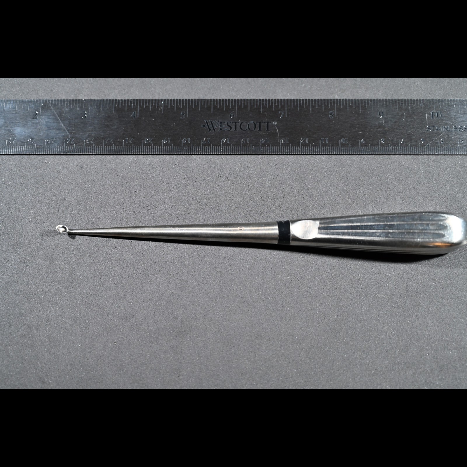 Aesculap MD475 Bruns Spinal Curette Size 0 Forward Angled 8 in