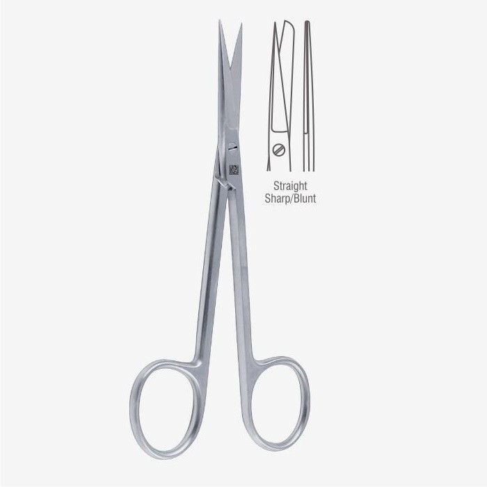 12 Standard Operating Scissors, 5″, Straight Blades, Sharp/Blunt Tips