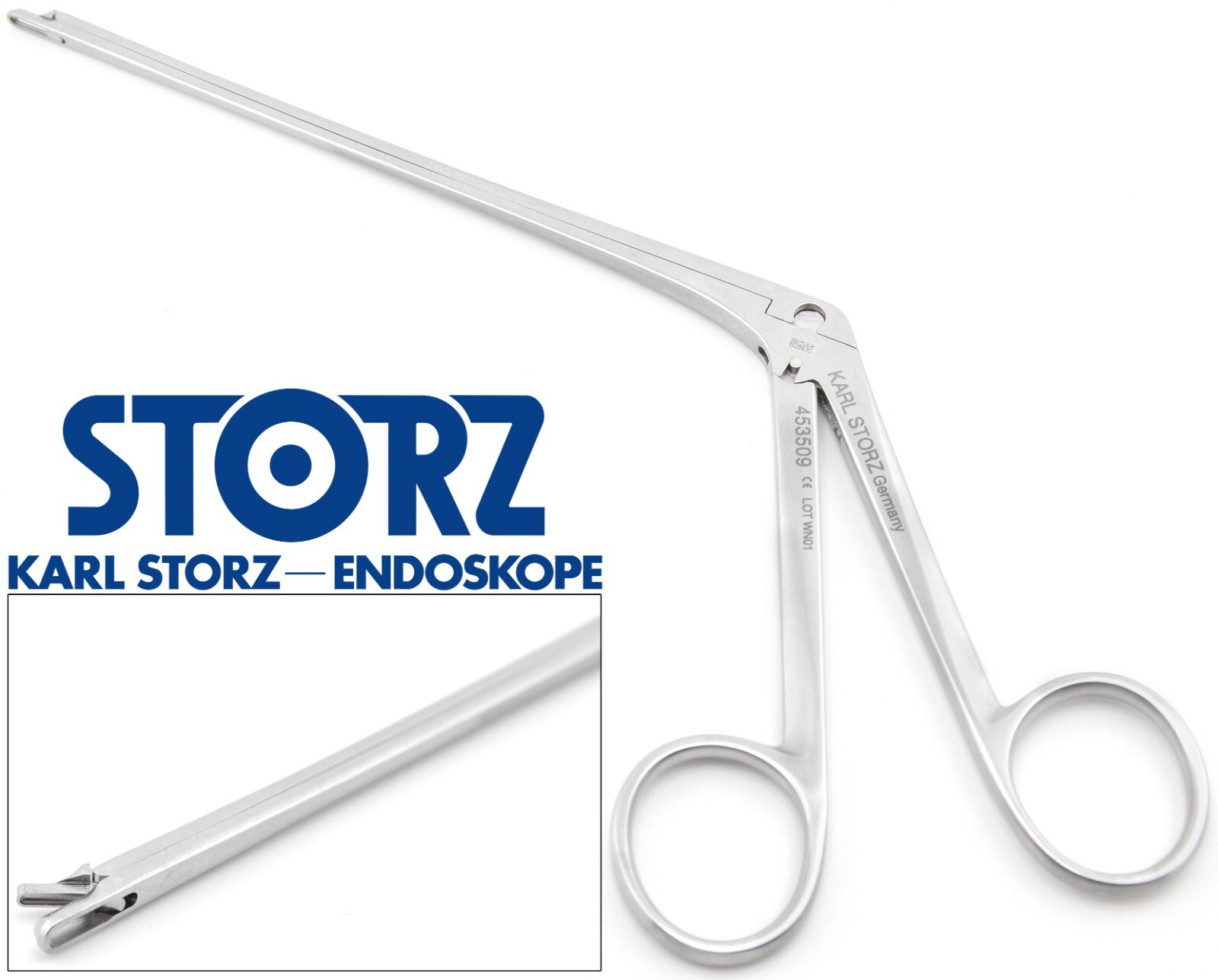 Karl Storz 453509 Nasal Cutting Rhinoplasty Forceps Straight Bite 1.25x5mm 5″